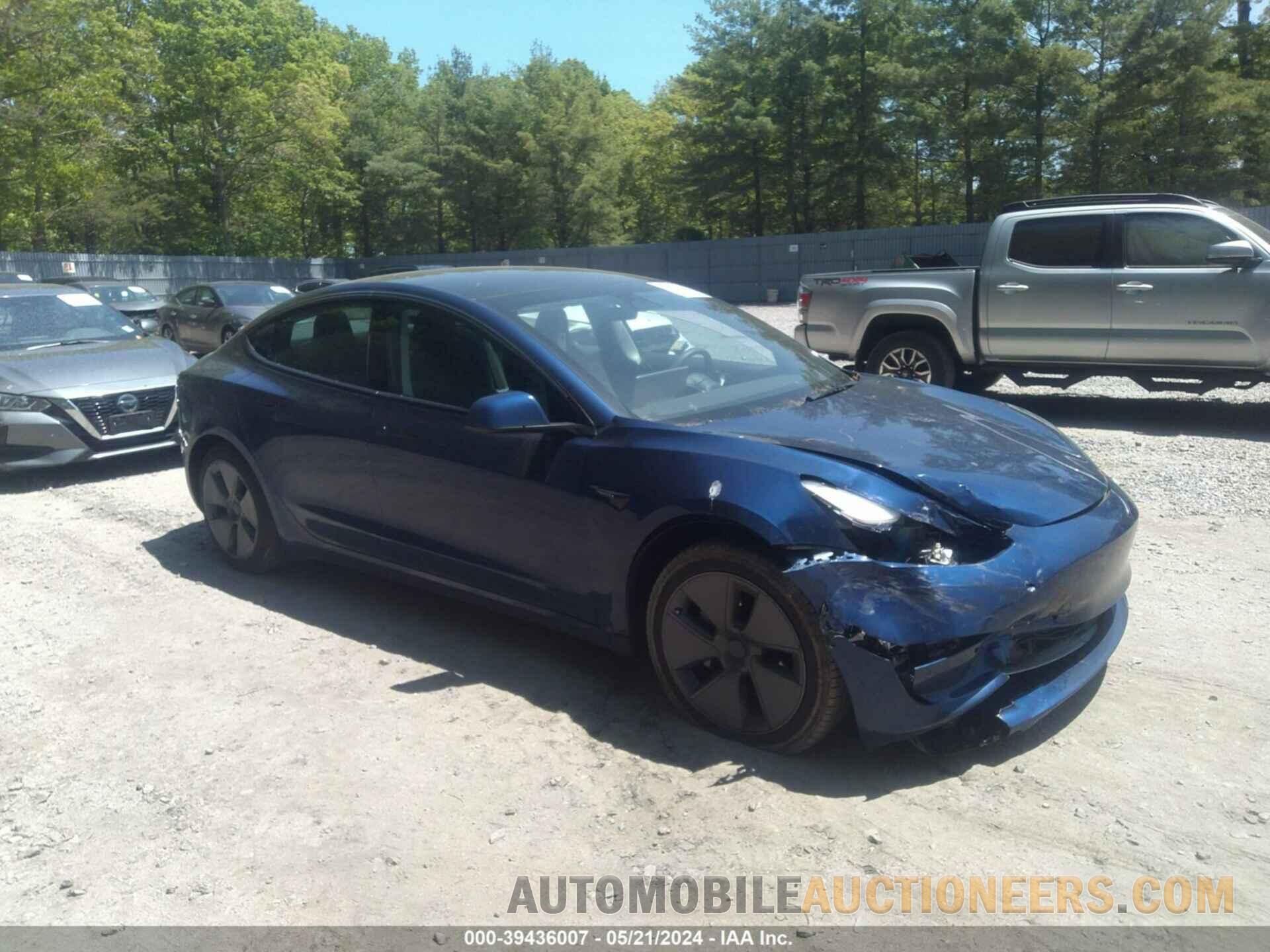 5YJ3E1EB7NF207766 TESLA MODEL 3 2022