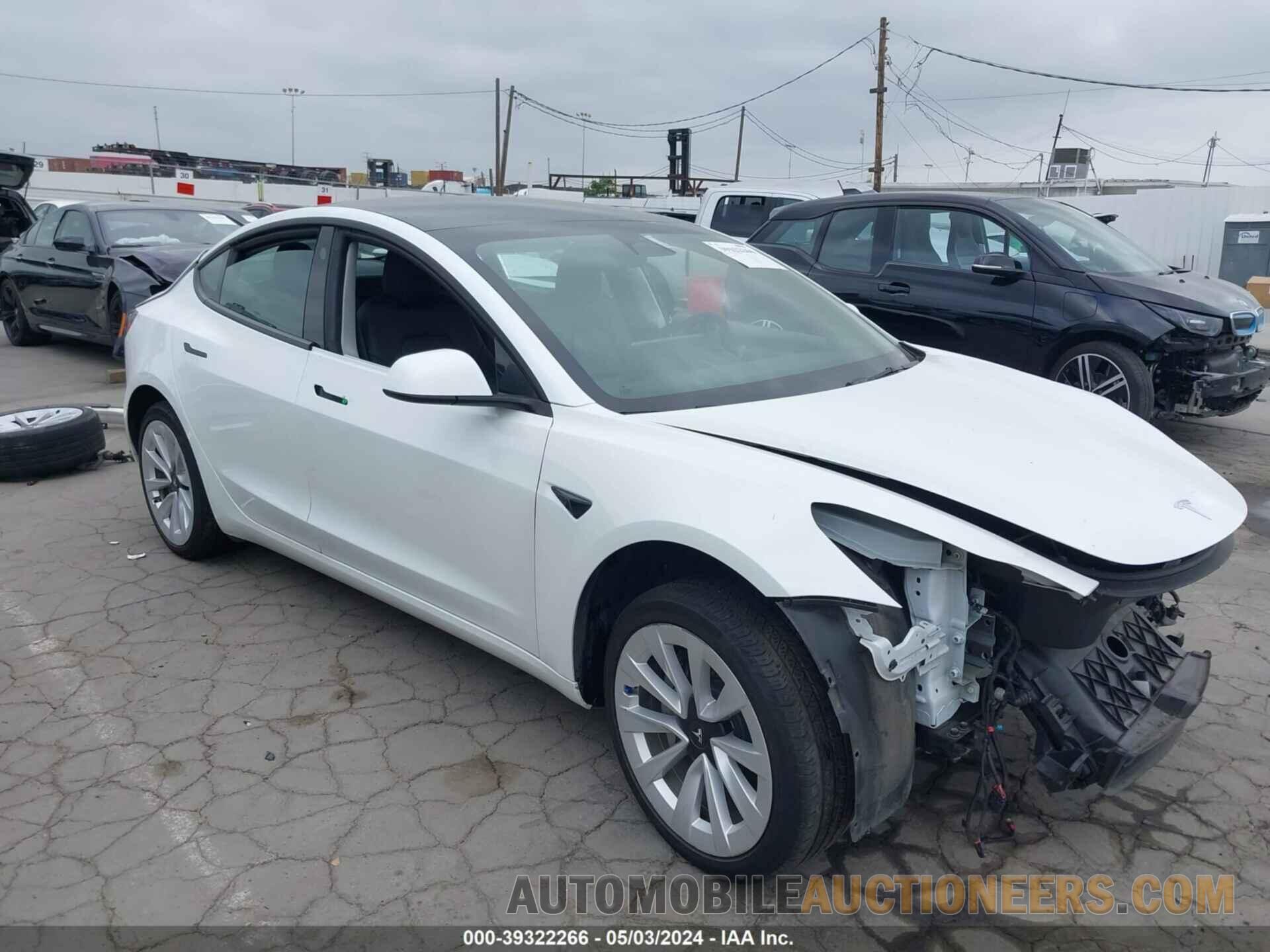 5YJ3E1EB7NF227824 TESLA MODEL 3 2022