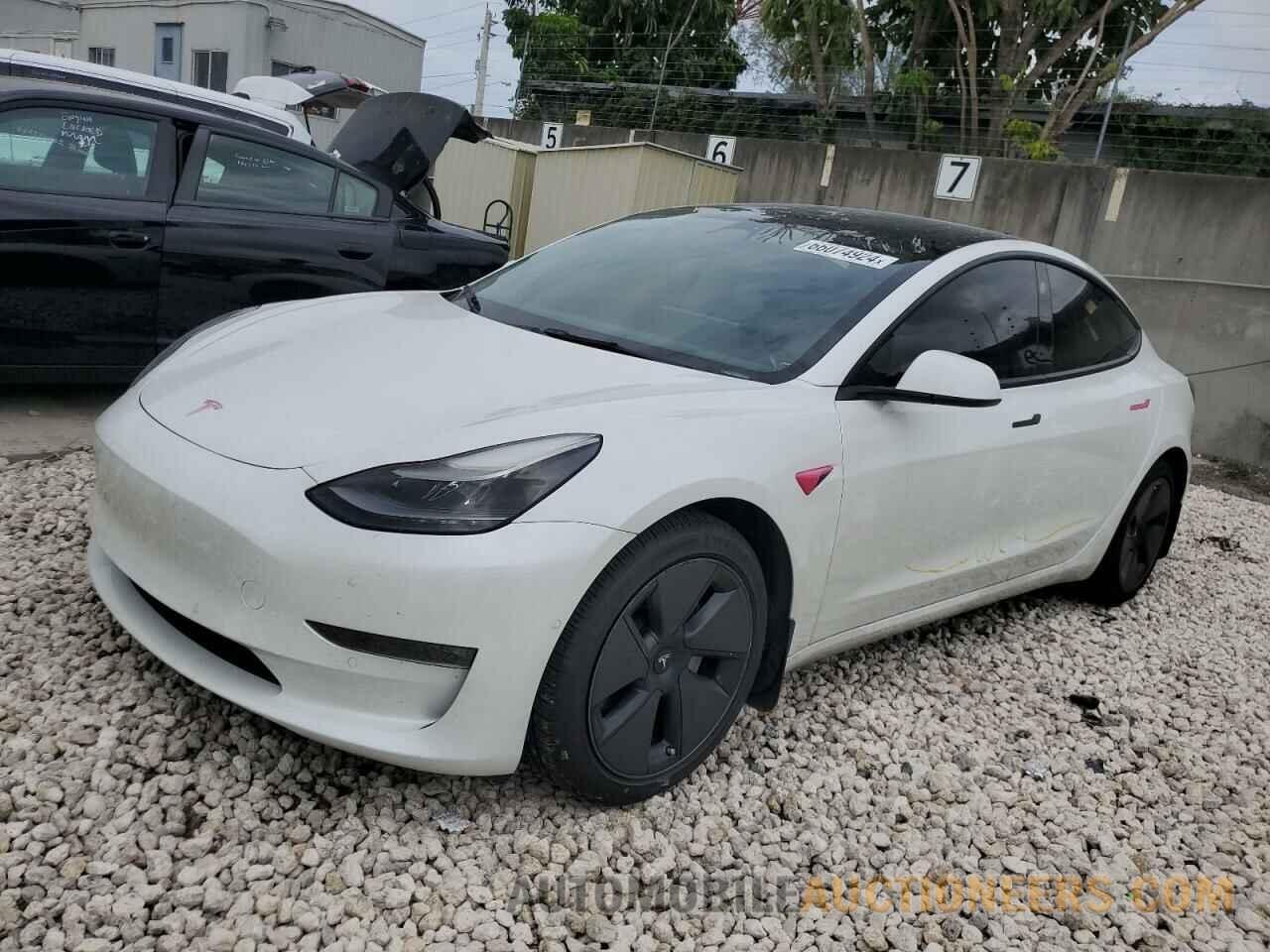 5YJ3E1EB7NF238063 TESLA MODEL 3 2022