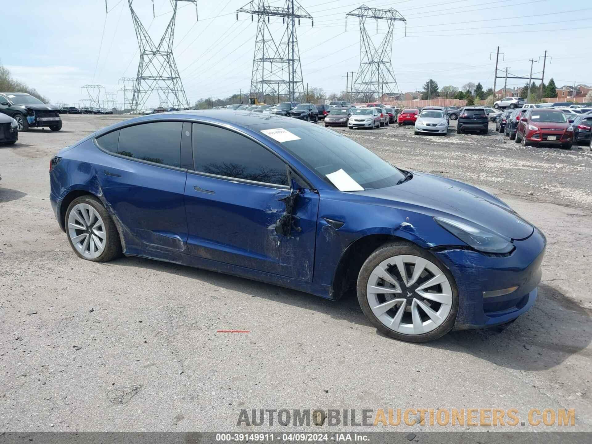 5YJ3E1EB7NF267465 TESLA MODEL 3 2022