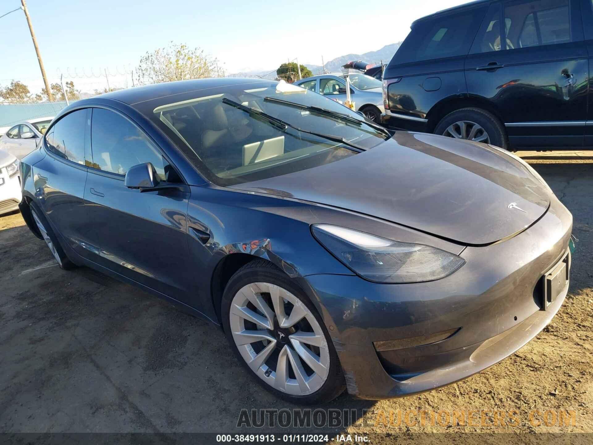 5YJ3E1EB7NF272083 TESLA MODEL 3 2022