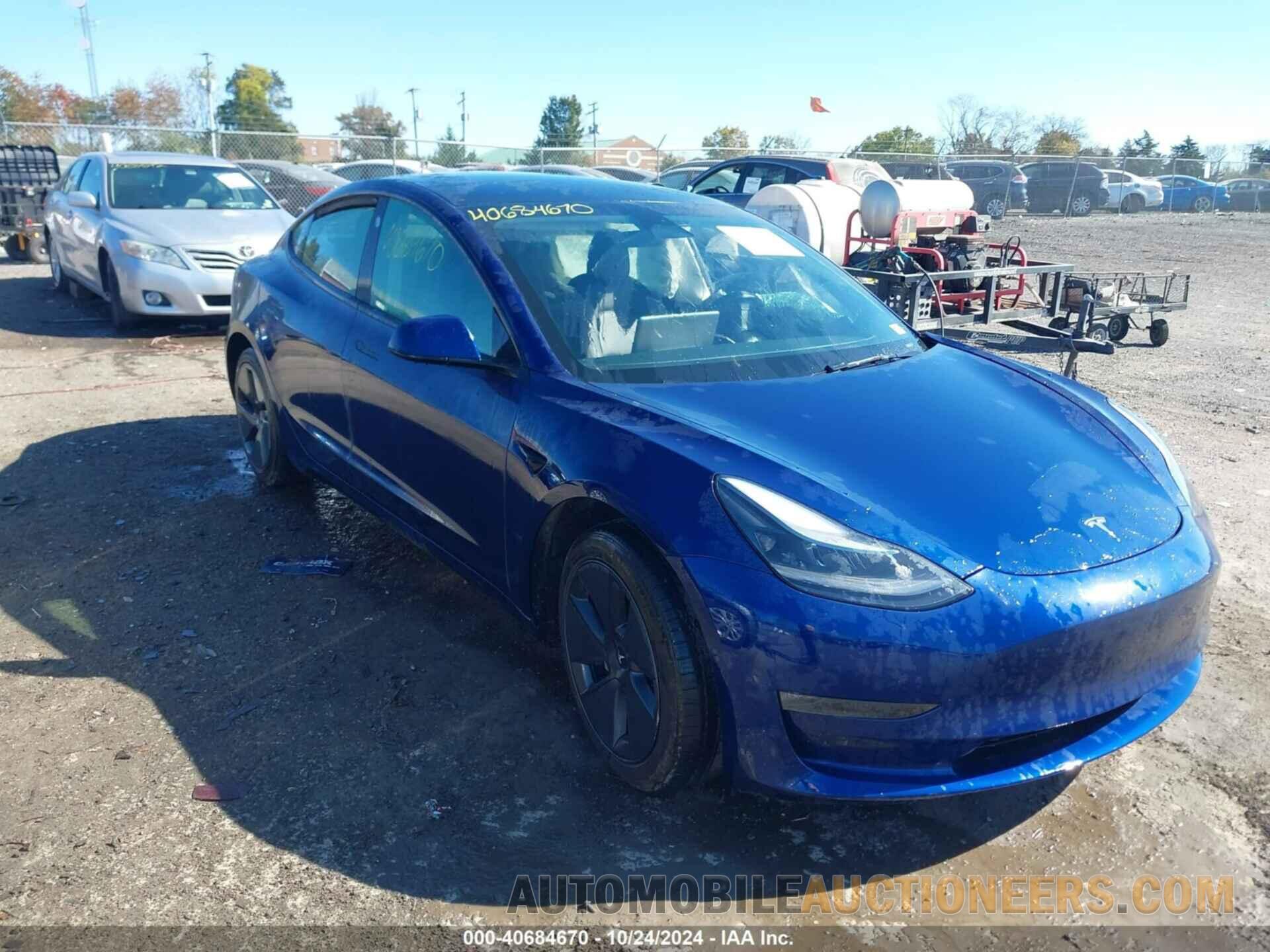 5YJ3E1EB7NF273413 TESLA MODEL 3 2022