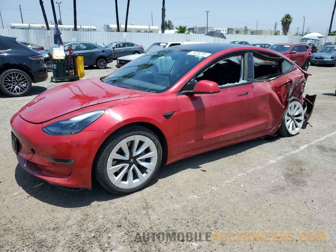 5YJ3E1EB7NF285917 TESLA MODEL 3 2022