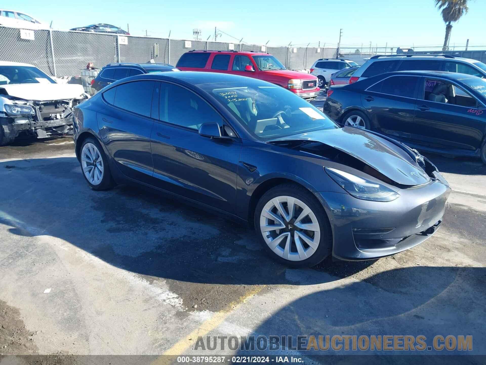 5YJ3E1EB7NF293886 TESLA MODEL 3 2022