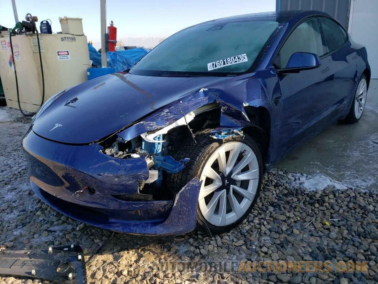 5YJ3E1EB7NF304921 TESLA MODEL 3 2022