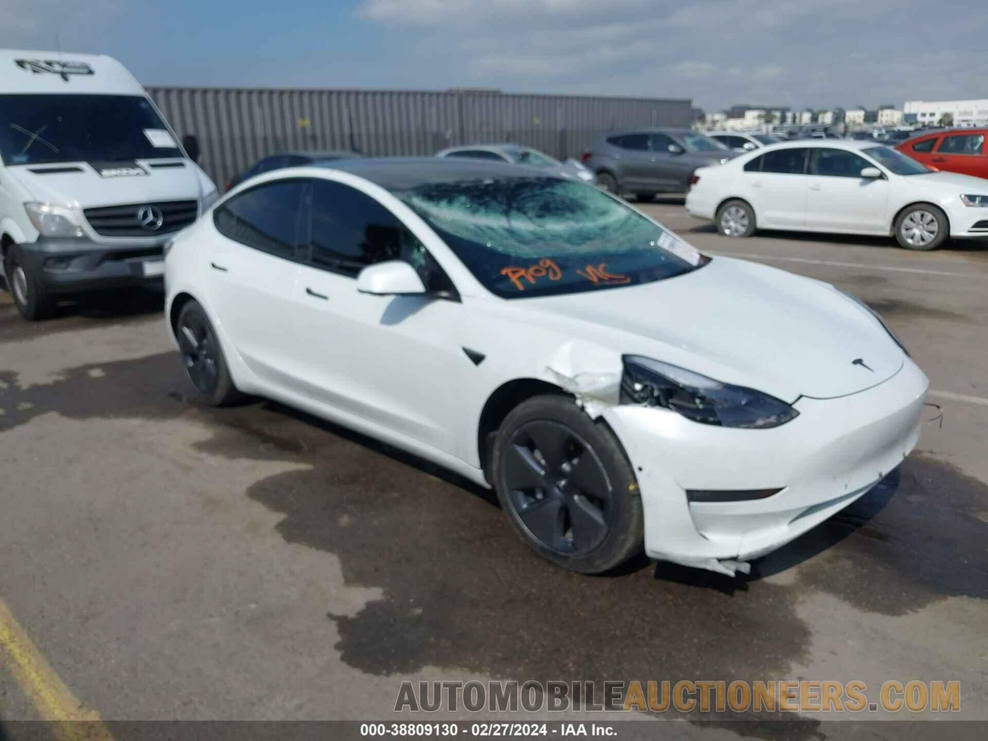 5YJ3E1EB7NF333190 TESLA MODEL 3 2022