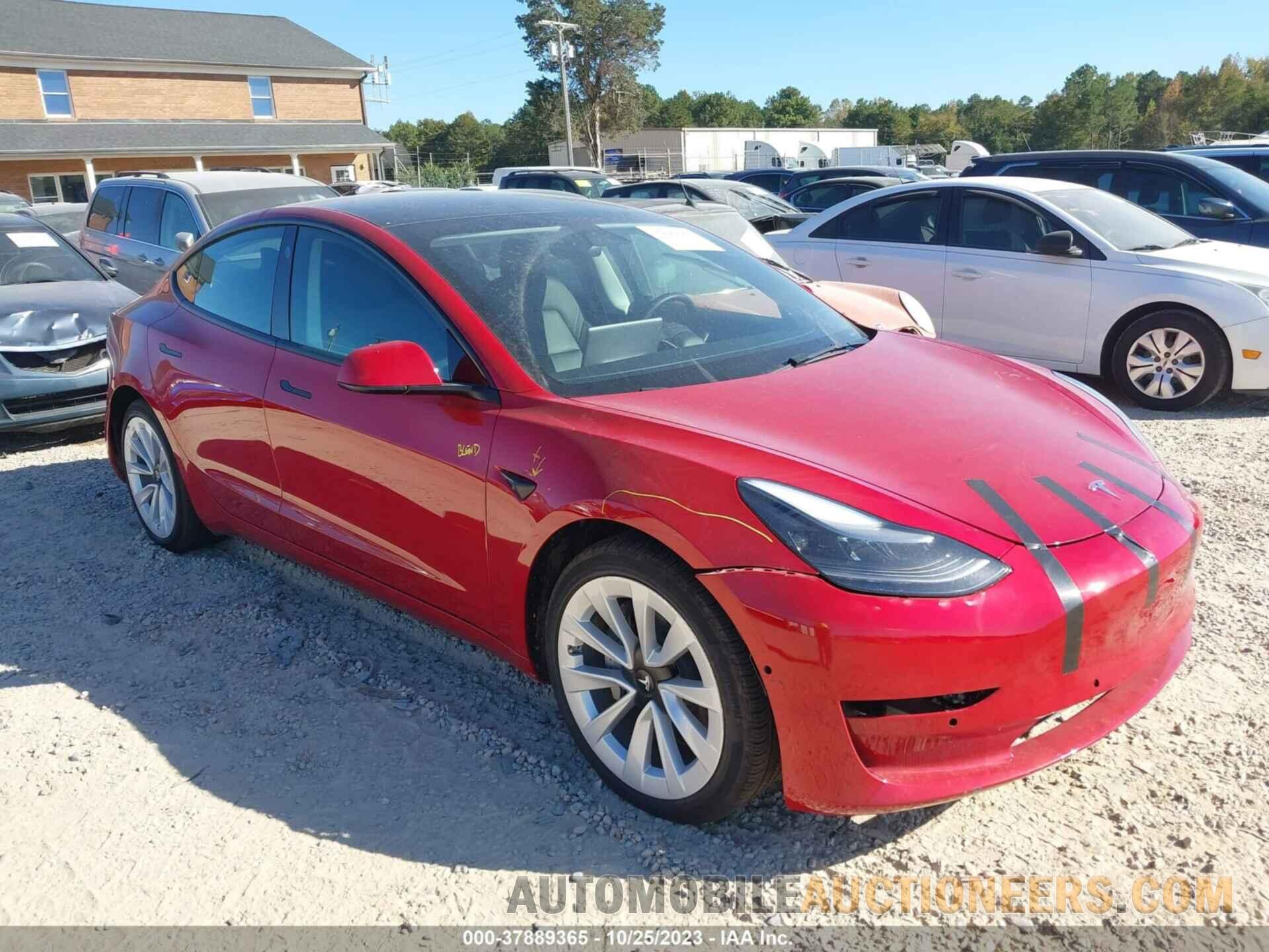 5YJ3E1EB7NF344335 TESLA MODEL 3 2022