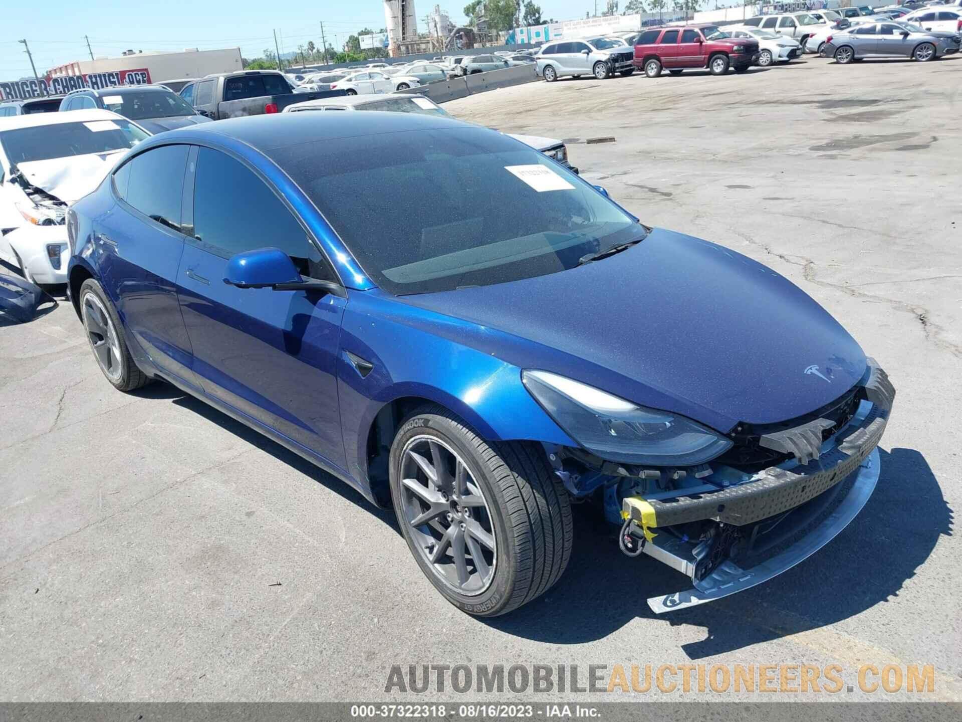 5YJ3E1EB7NF360860 TESLA MODEL 3 2022