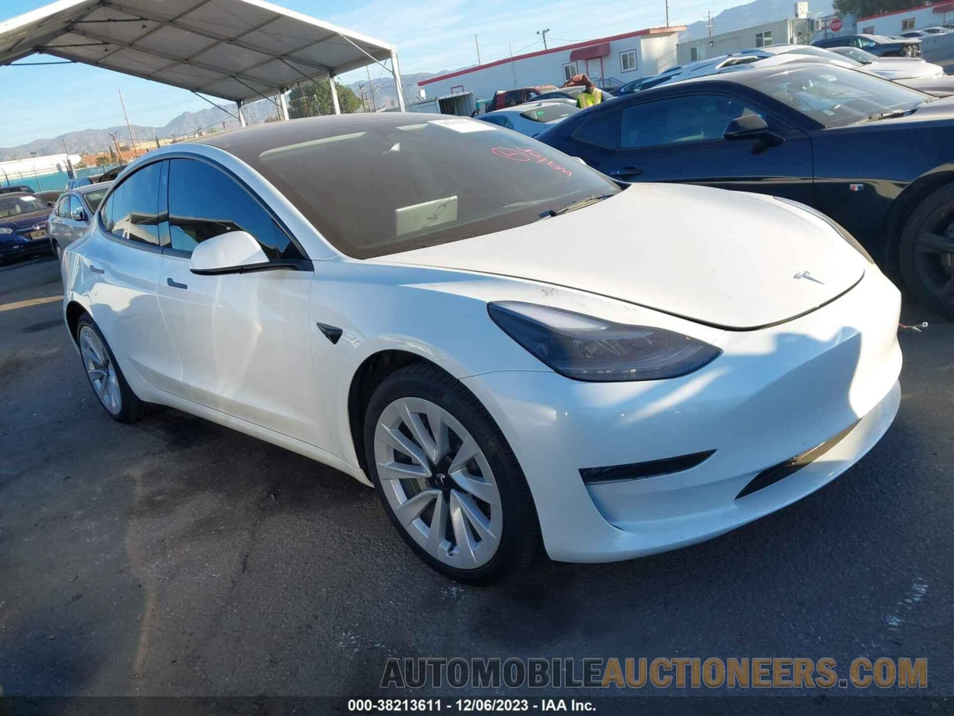 5YJ3E1EB7NF362124 TESLA MODEL 3 2022