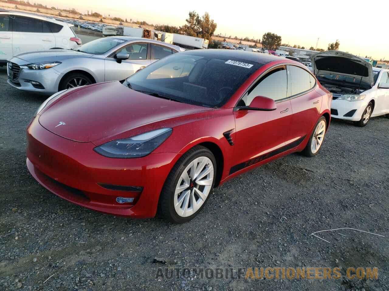 5YJ3E1EB8MF005968 TESLA MODEL 3 2021