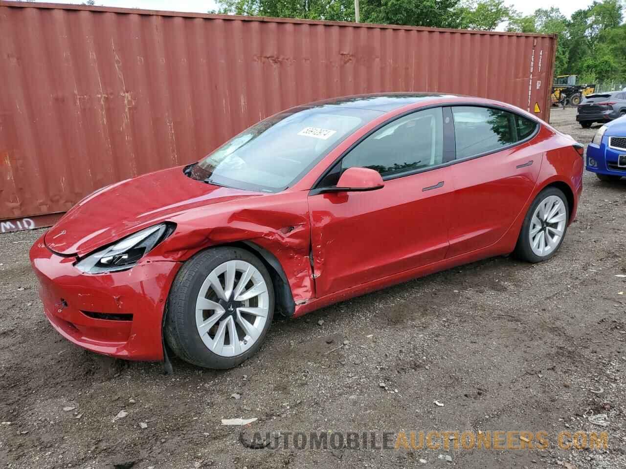 5YJ3E1EB8MF924255 TESLA MODEL 3 2021