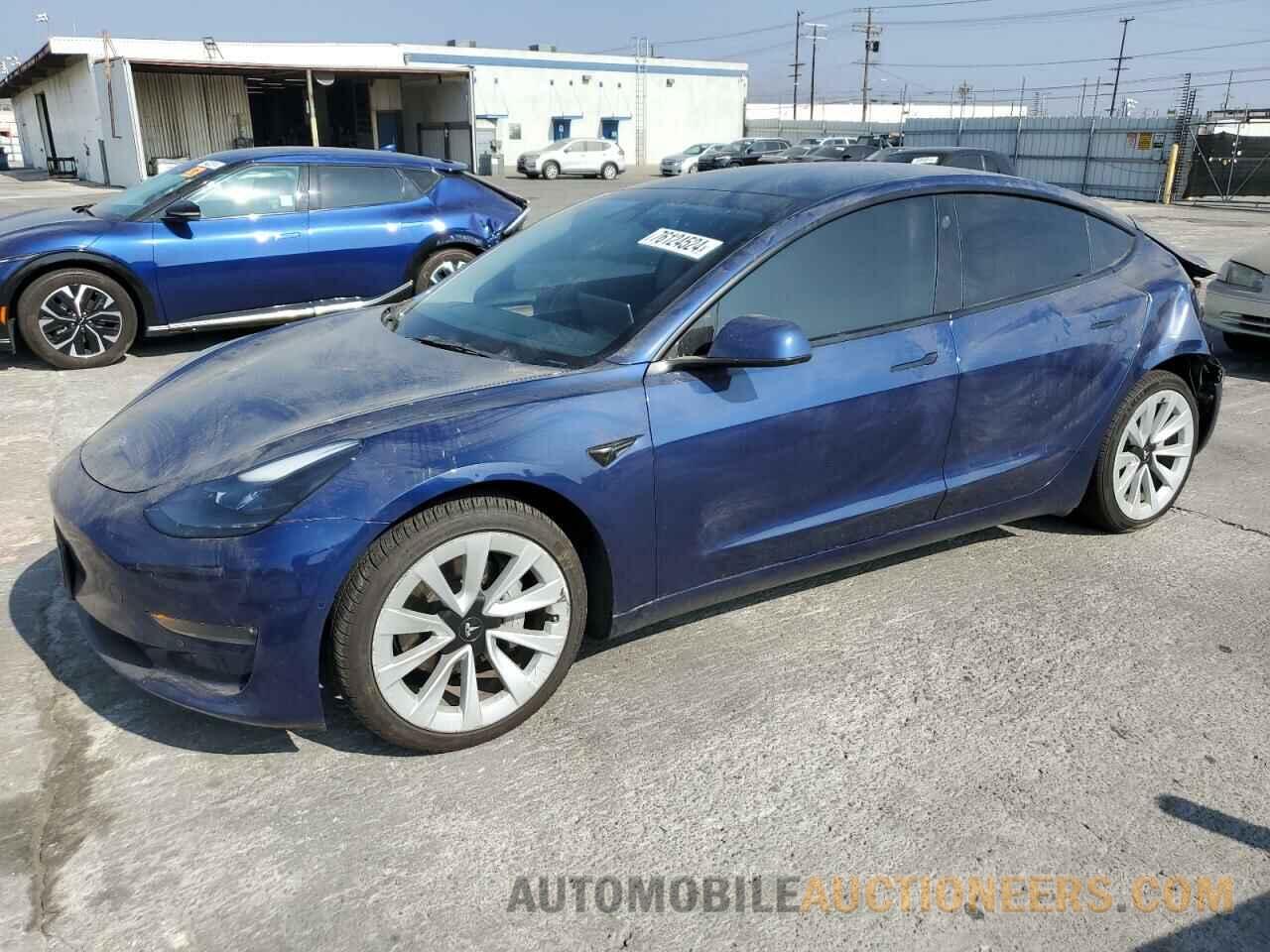 5YJ3E1EB8NF145584 TESLA MODEL 3 2022