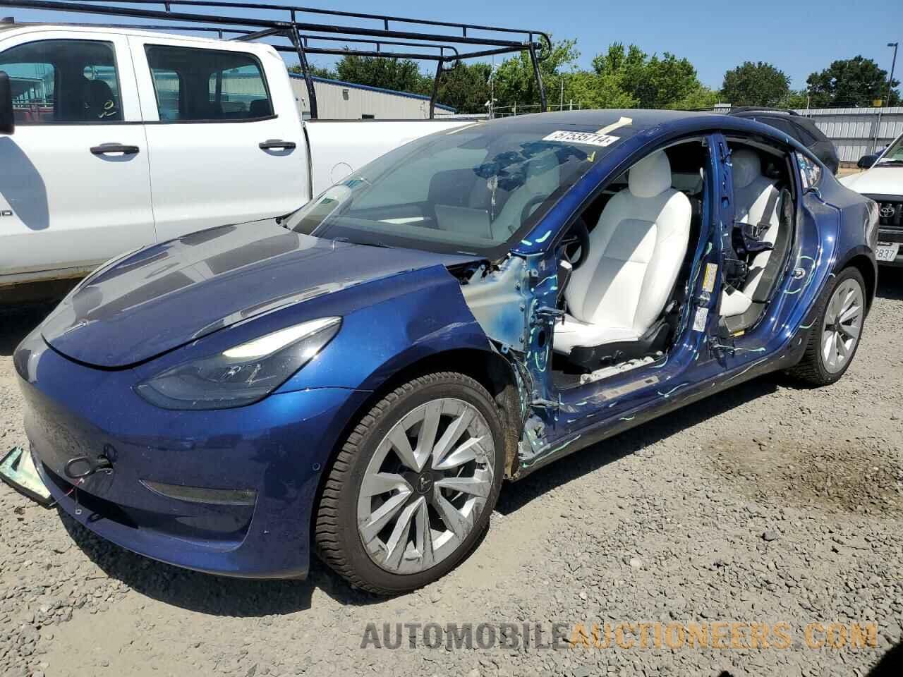 5YJ3E1EB8NF145598 TESLA MODEL 3 2022