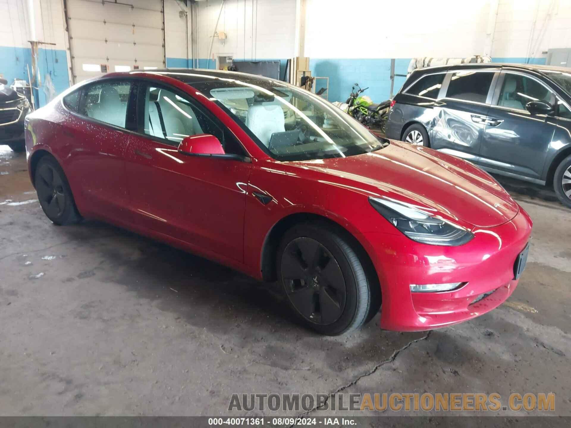 5YJ3E1EB8NF179220 TESLA MODEL 3 2022