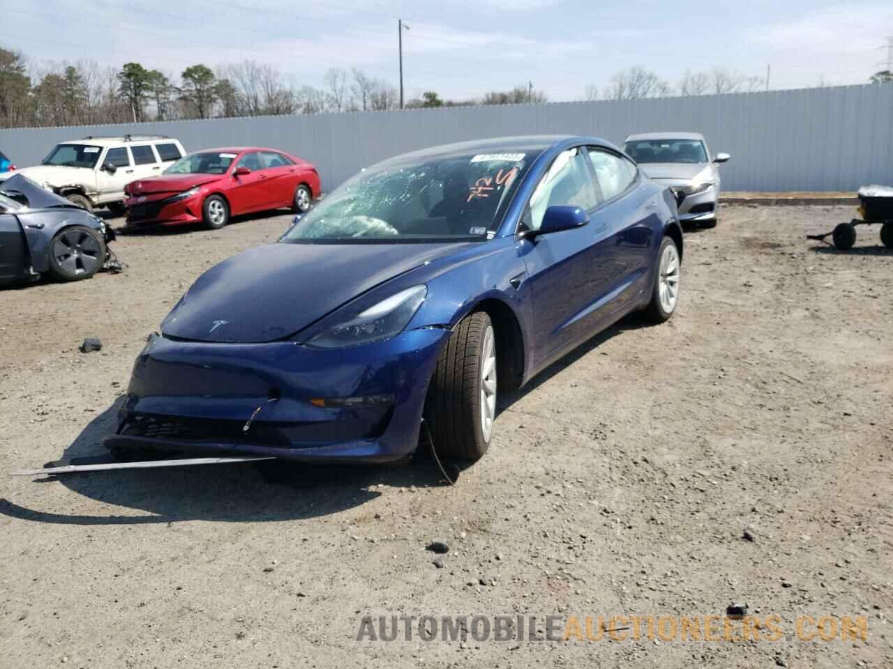 5YJ3E1EB8NF186104 TESLA MODEL 3 2022