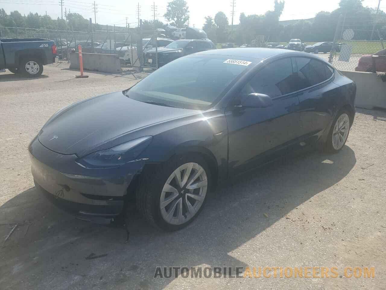 5YJ3E1EB8NF209140 TESLA MODEL 3 2022