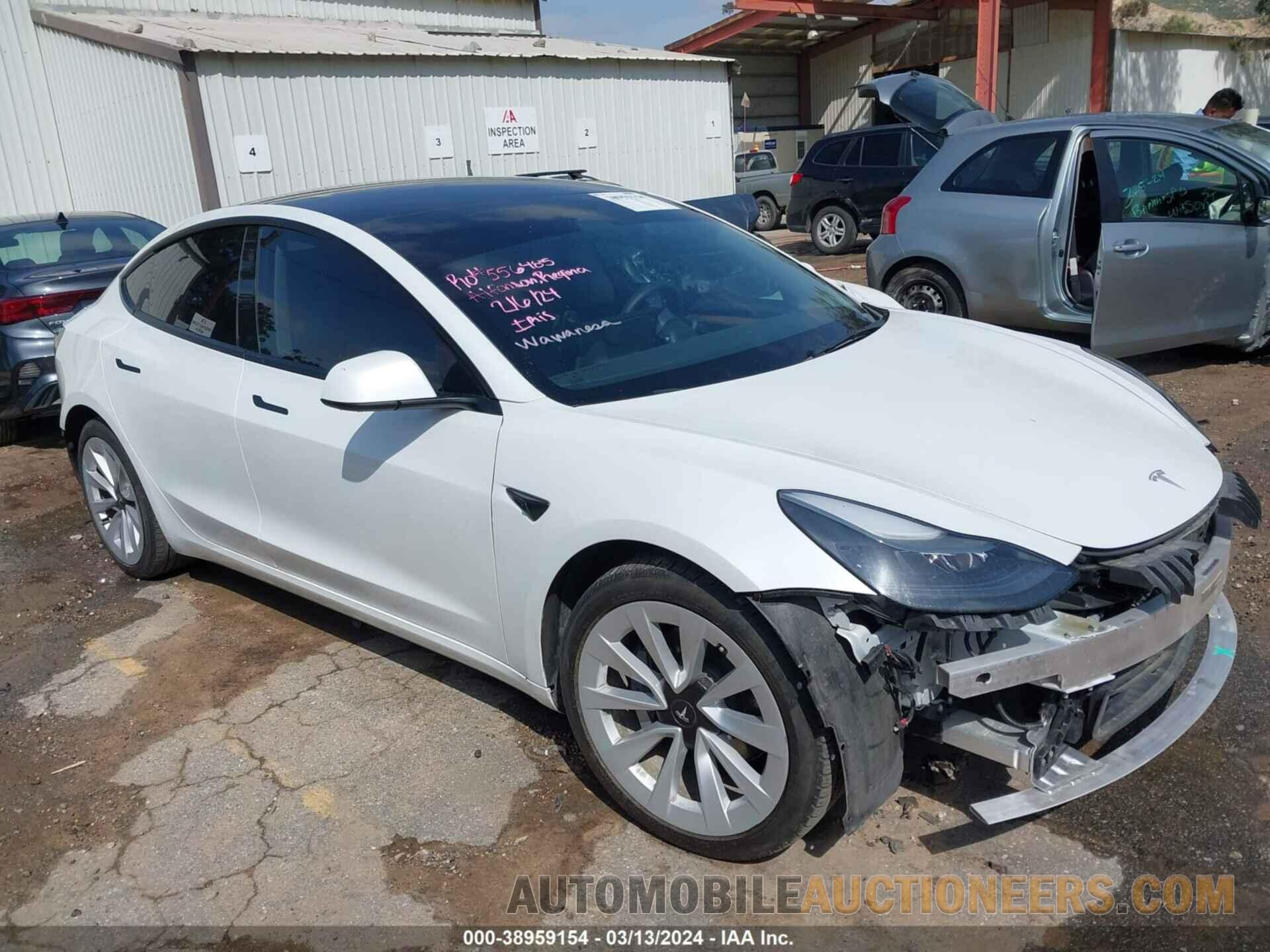 5YJ3E1EB8NF211020 TESLA MODEL 3 2022