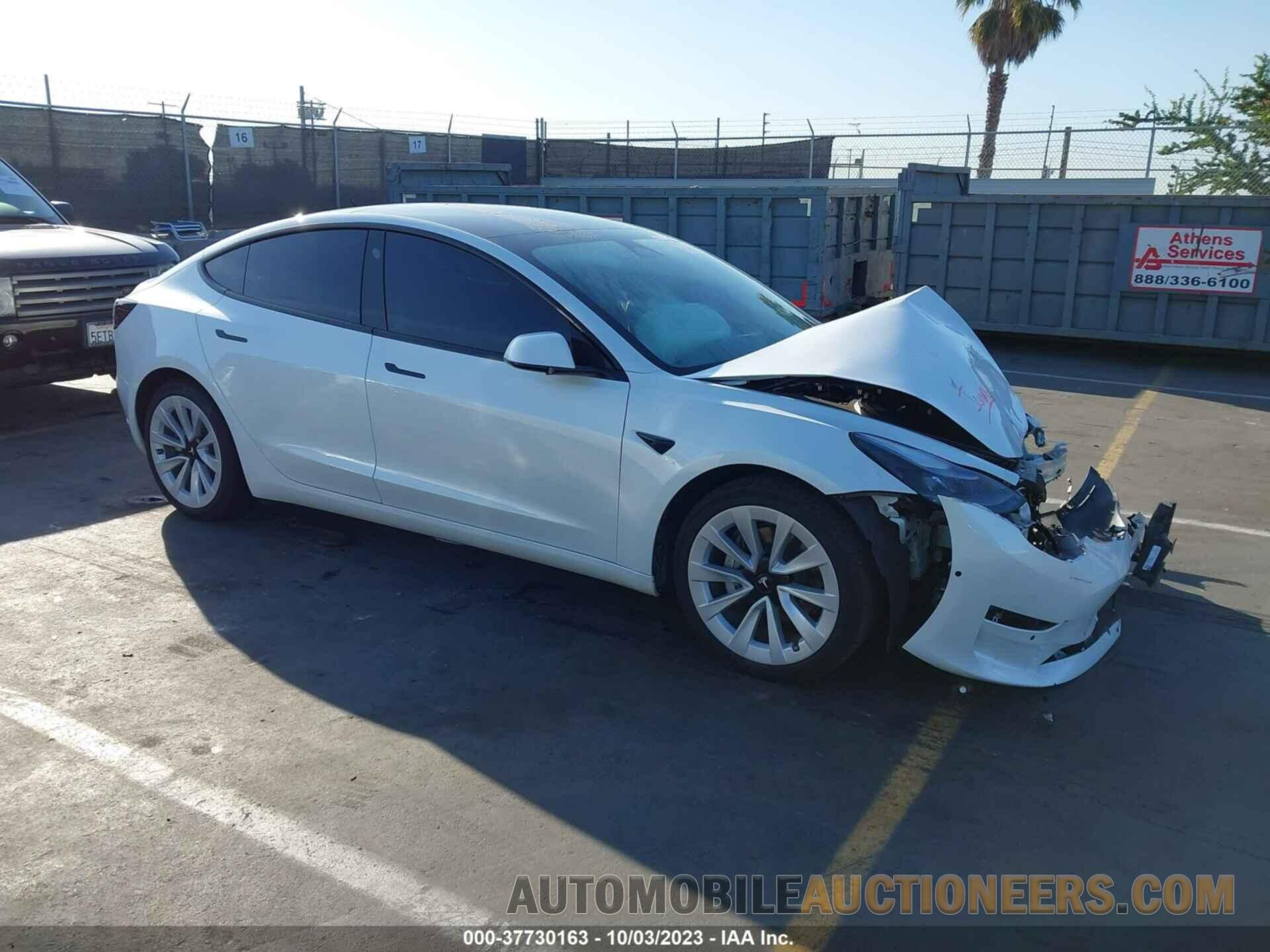 5YJ3E1EB8NF211521 TESLA MODEL 3 2022