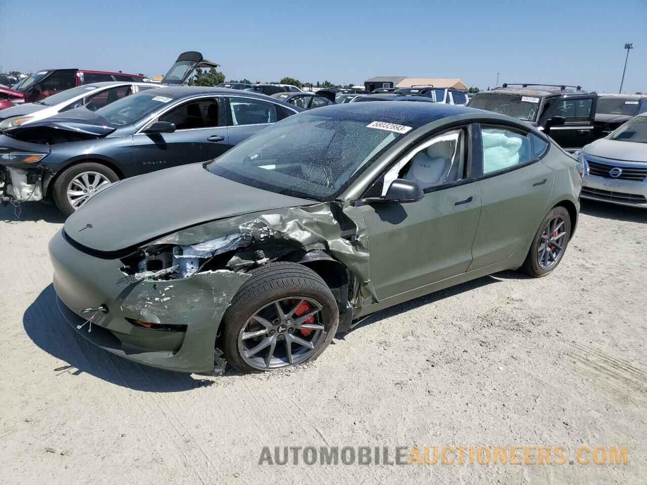 5YJ3E1EB8NF254093 TESLA MODEL 3 2022