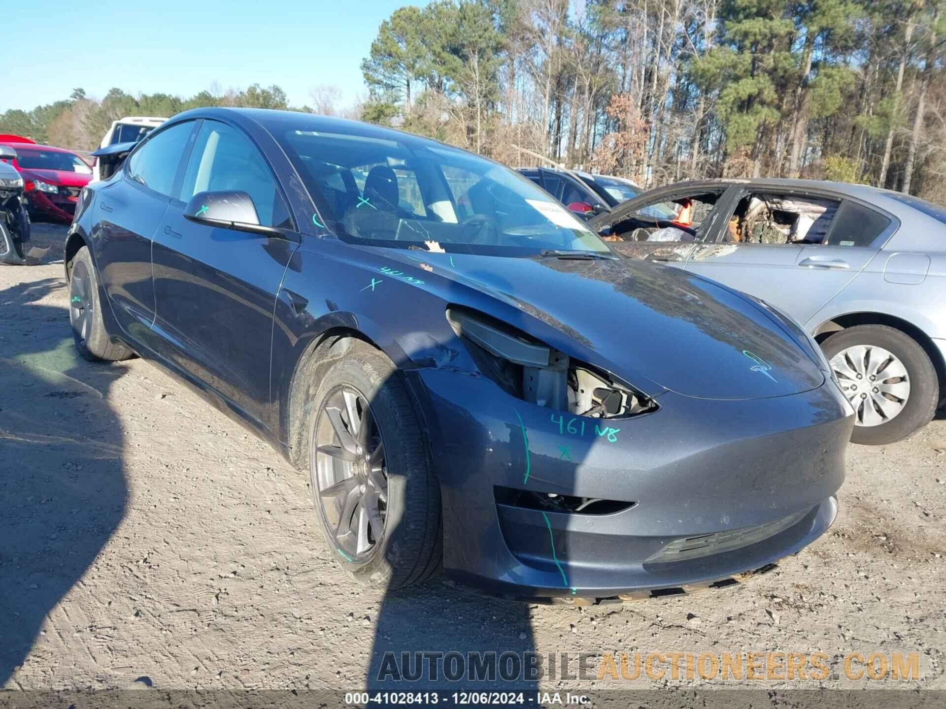 5YJ3E1EB8NF255597 TESLA MODEL 3 2022