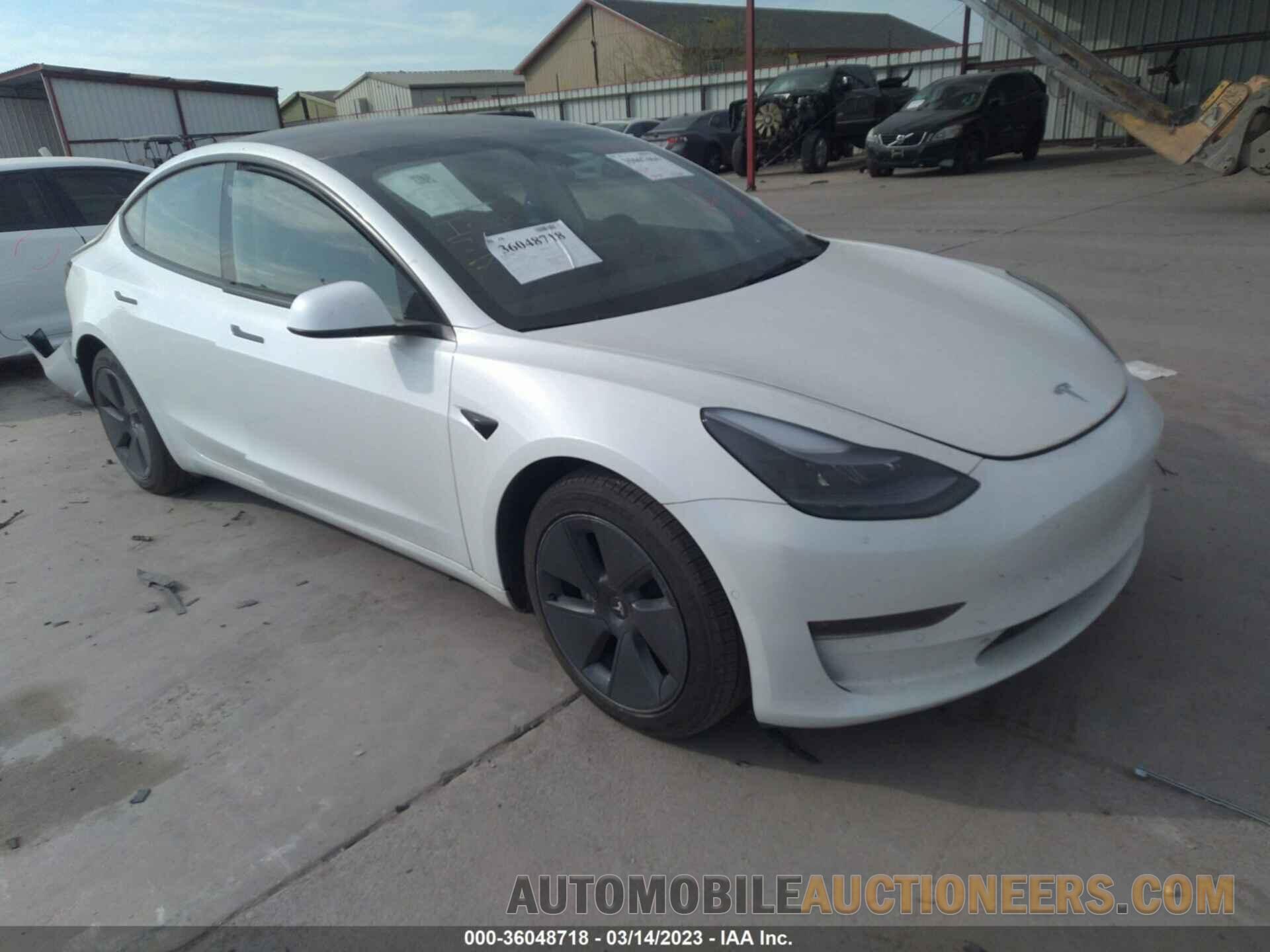 5YJ3E1EB8NF257883 TESLA MODEL 3 2022