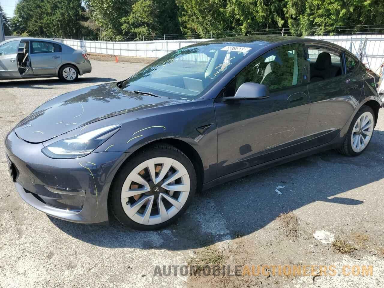 5YJ3E1EB8NF287207 TESLA MODEL 3 2022