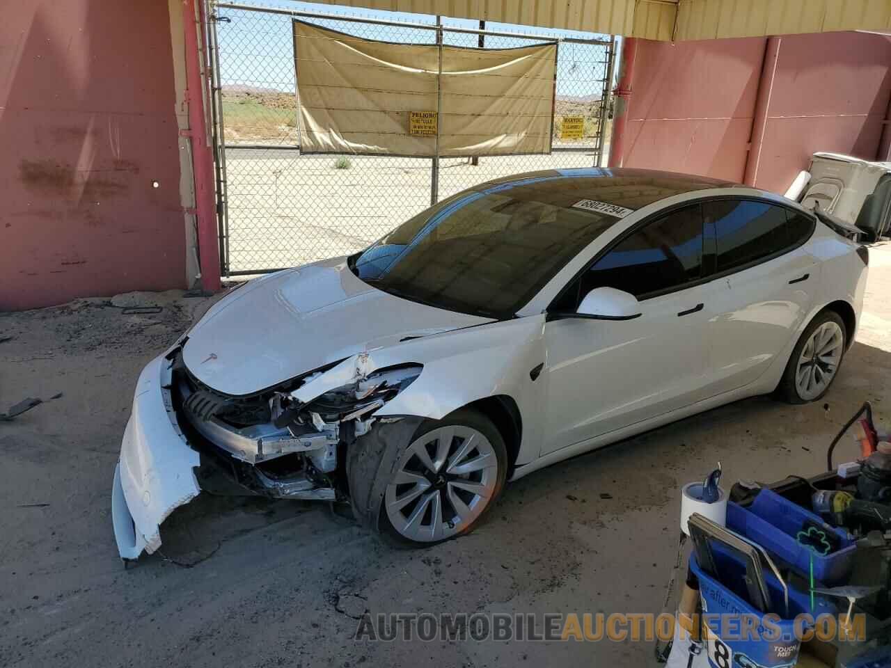 5YJ3E1EB8NF297400 TESLA MODEL 3 2022