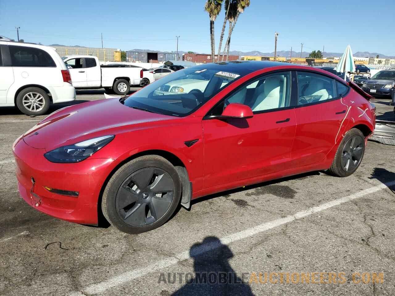 5YJ3E1EB8NF340570 TESLA MODEL 3 2022