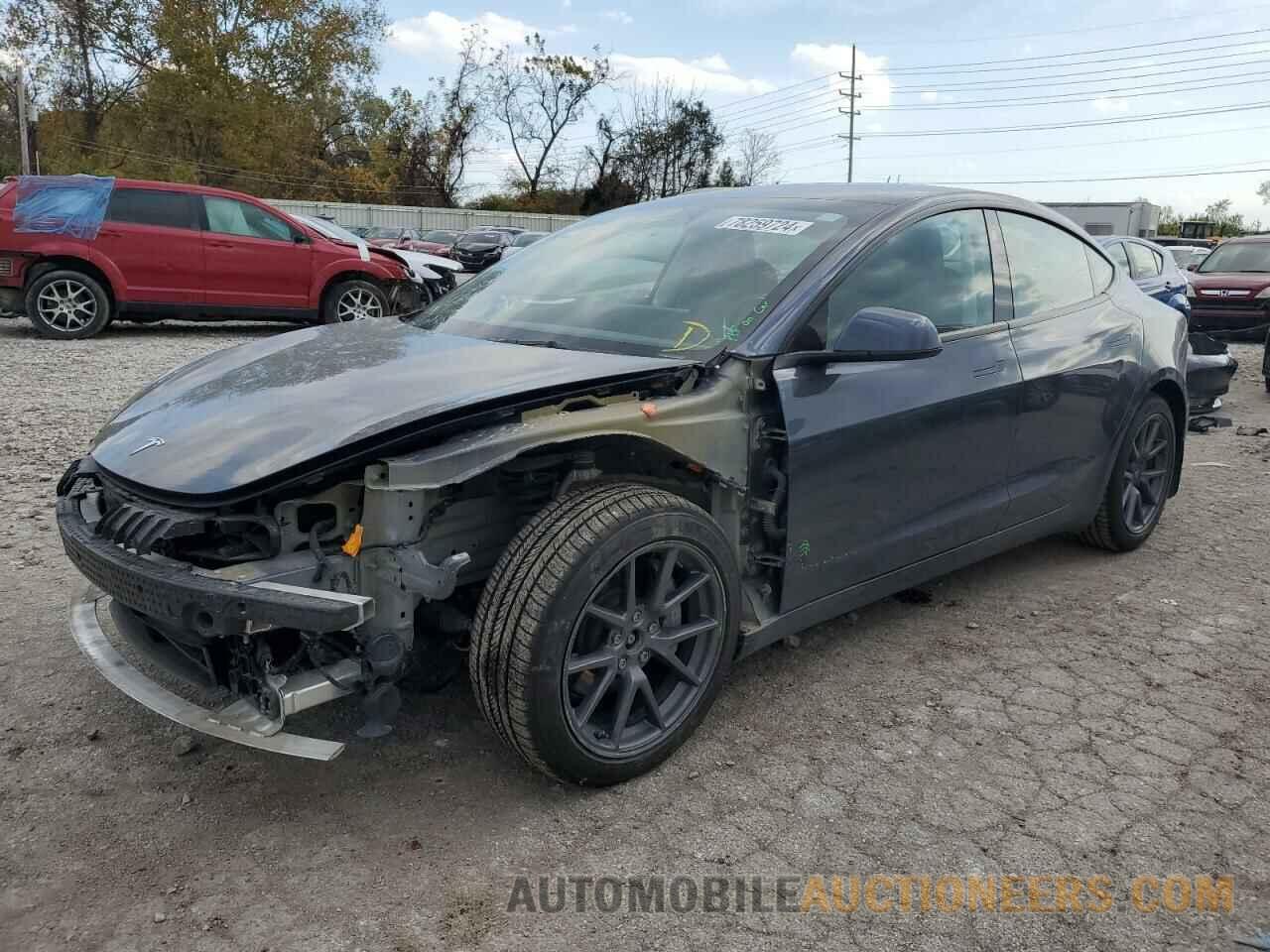 5YJ3E1EB8NF344358 TESLA MODEL 3 2022