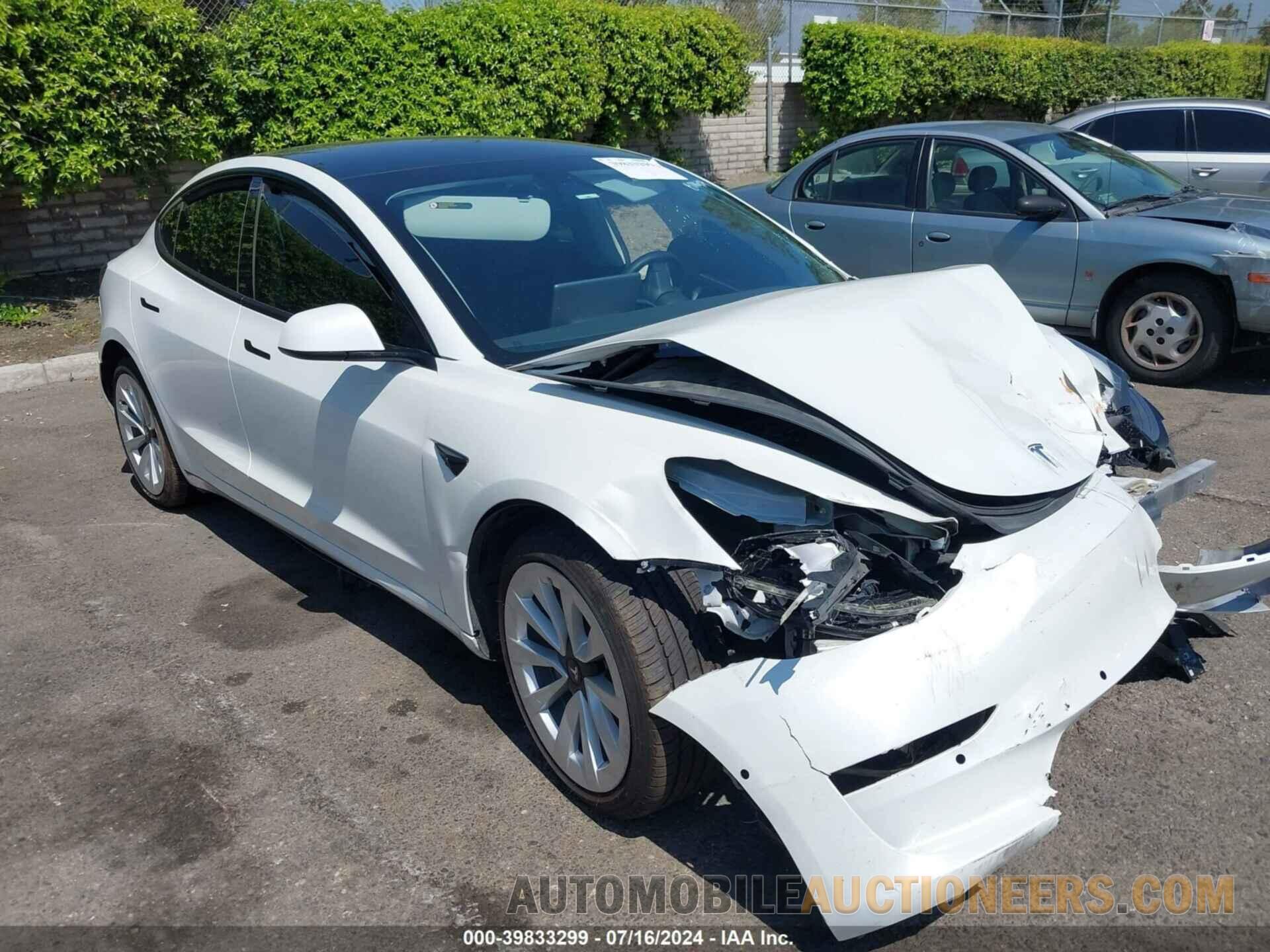 5YJ3E1EB9NF130382 TESLA MODEL 3 2022