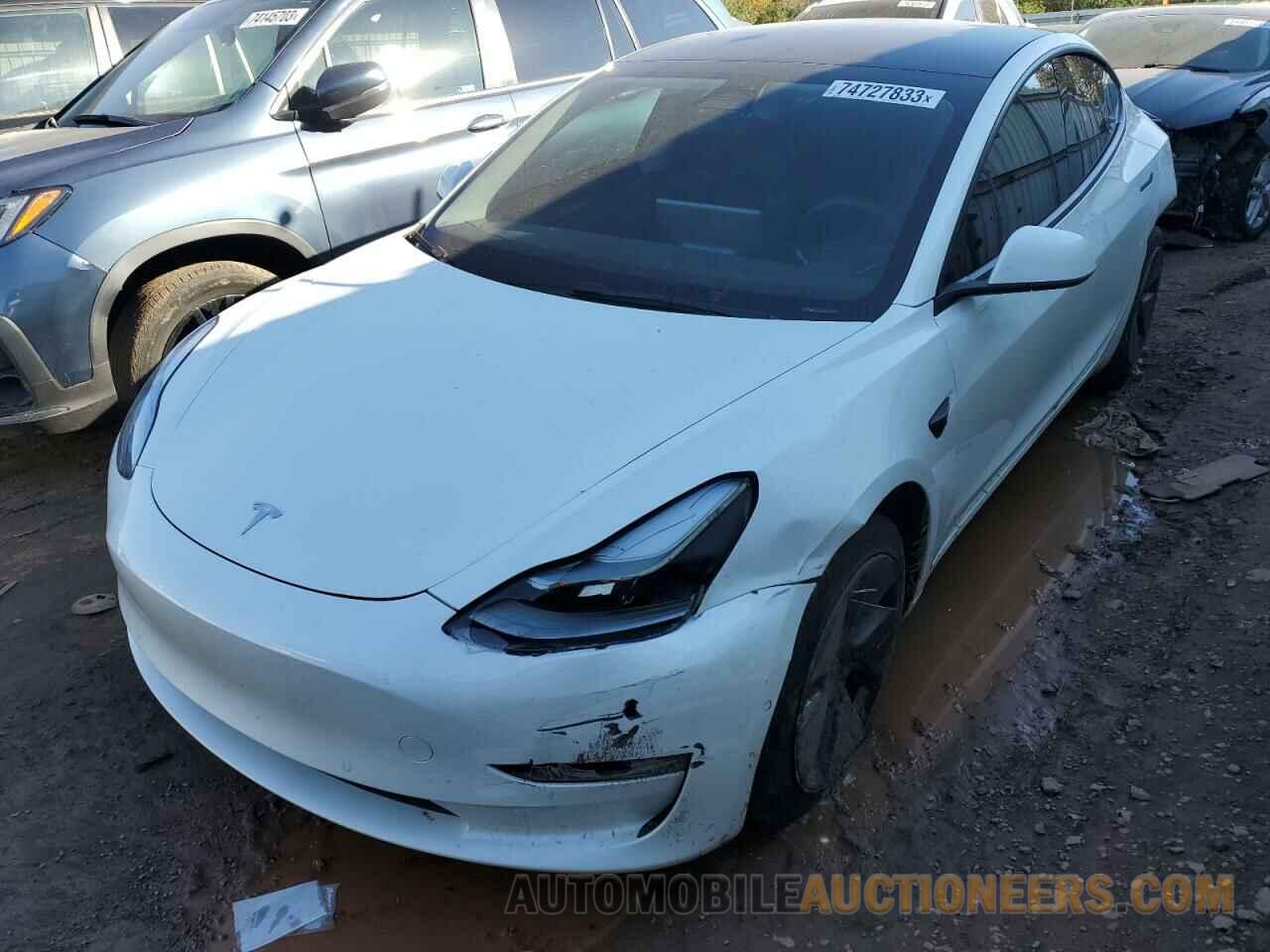 5YJ3E1EB9NF173474 TESLA MODEL 3 2022