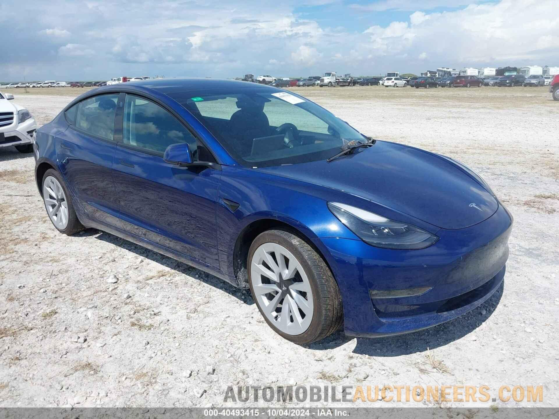 5YJ3E1EB9NF185155 TESLA MODEL 3 2022