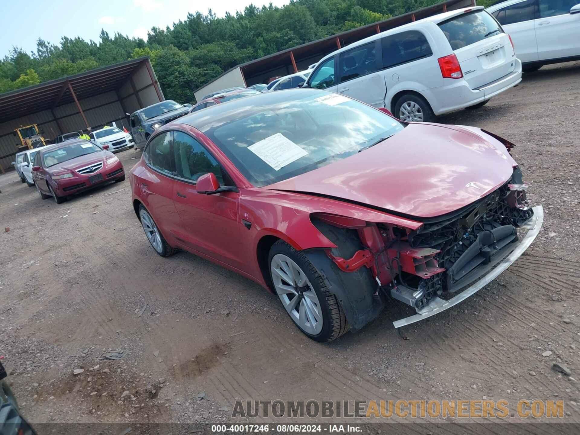 5YJ3E1EB9NF234967 TESLA MODEL 3 2022