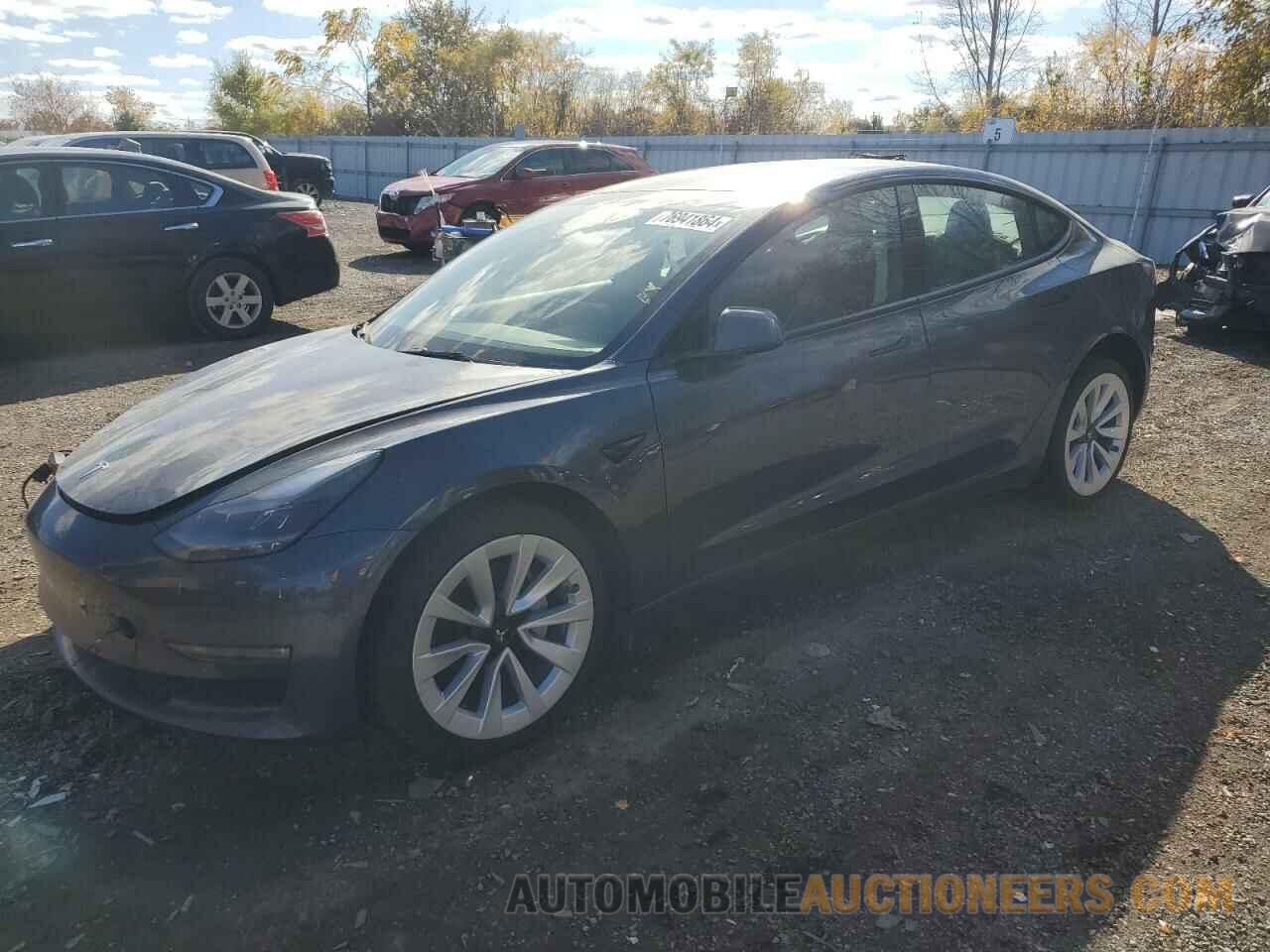 5YJ3E1EB9NF247556 TESLA MODEL 3 2022