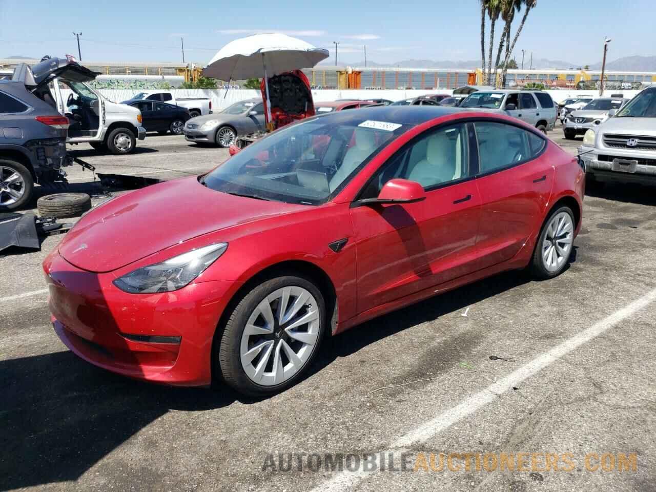 5YJ3E1EB9NF298829 TESLA MODEL 3 2022