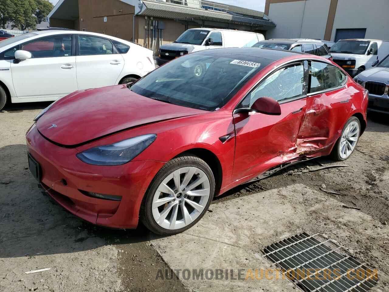 5YJ3E1EB9NF305052 TESLA MODEL 3 2022