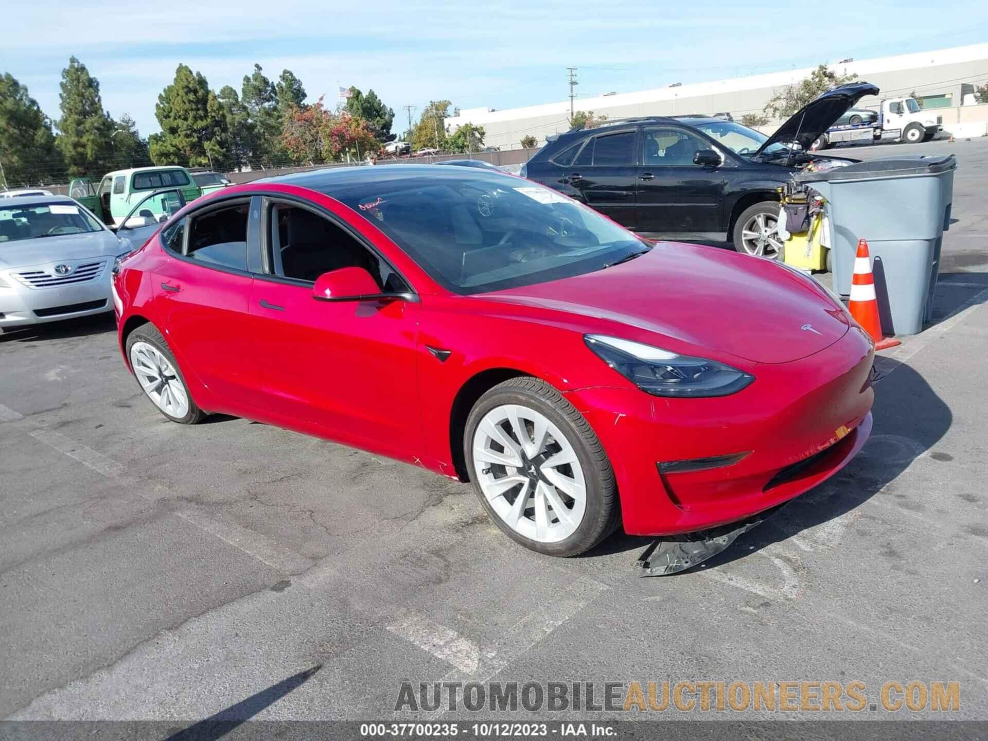 5YJ3E1EB9NF305102 TESLA MODEL 3 2022