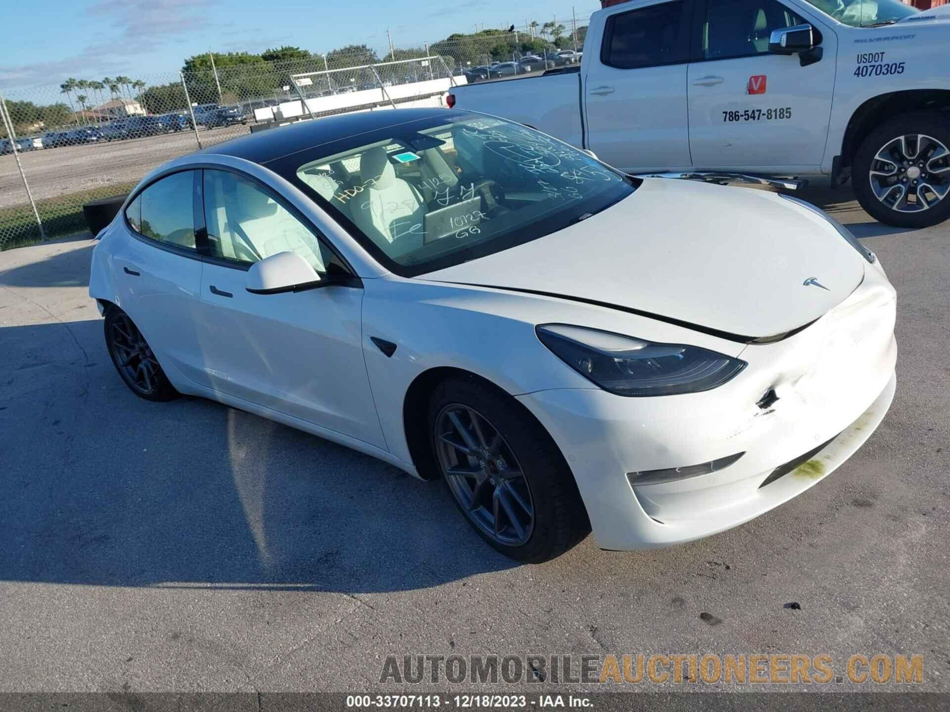 5YJ3E1EBXMF056405 TESLA MODEL 3 2021