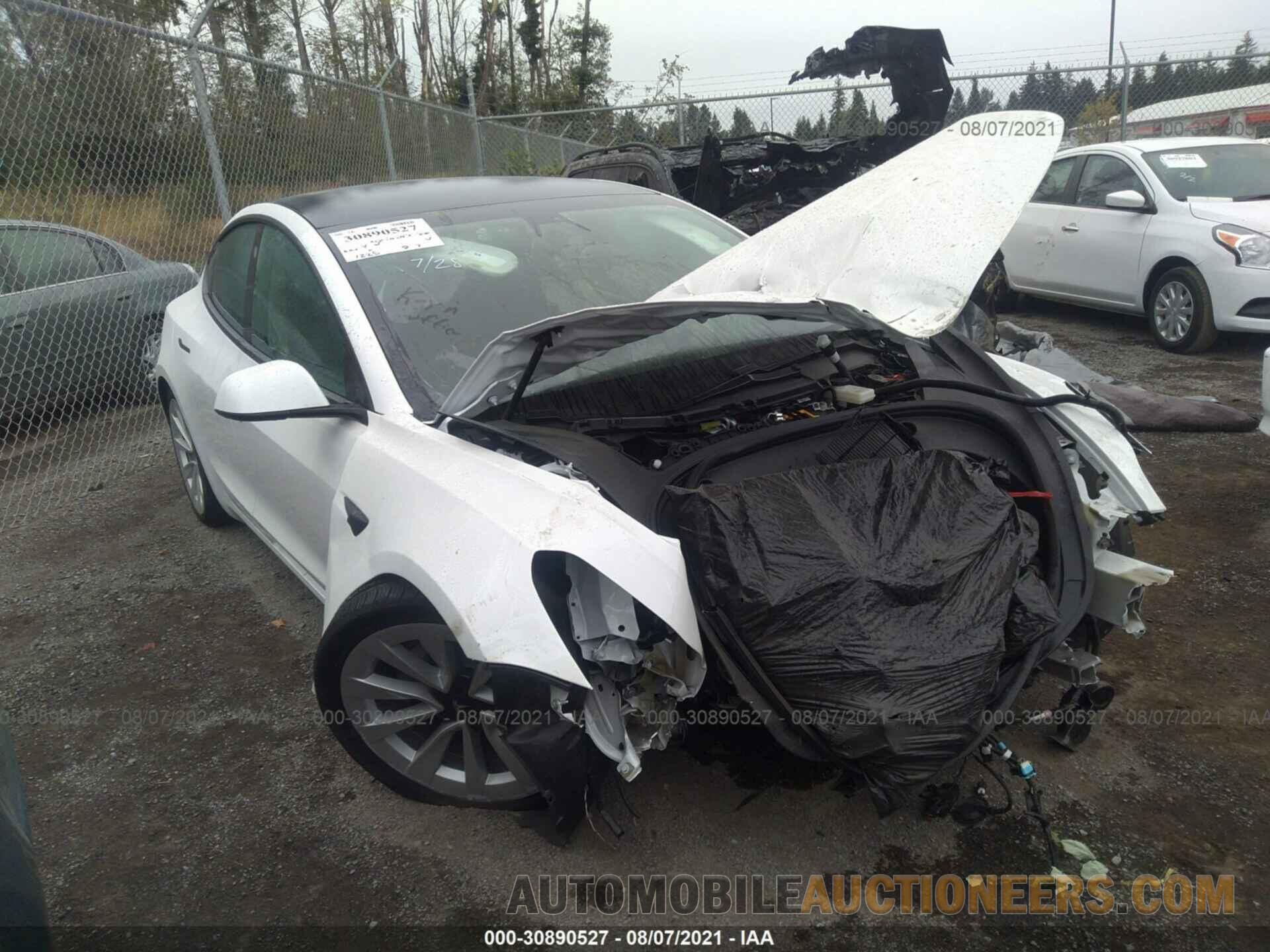 5YJ3E1EBXMF975305 TESLA MODEL 3 2021