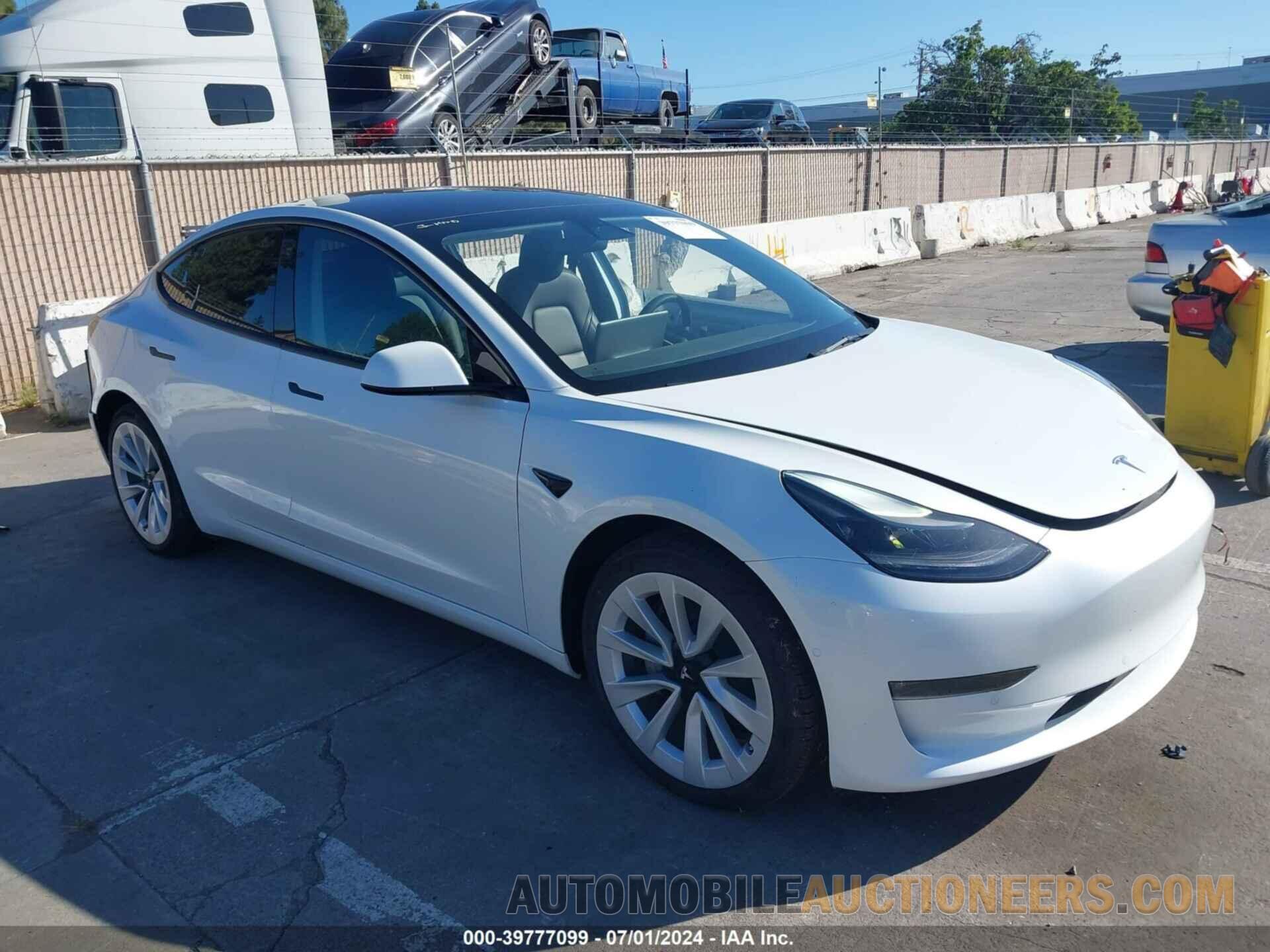 5YJ3E1EBXNF128981 TESLA MODEL 3 2022