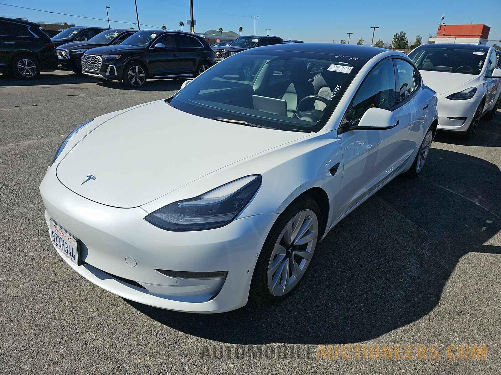 5YJ3E1EBXNF144436 Tesla Model 3 2022