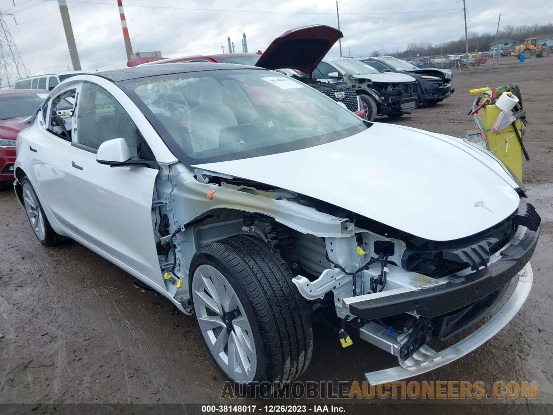 5YJ3E1EBXNF278346 TESLA MODEL 3 2022