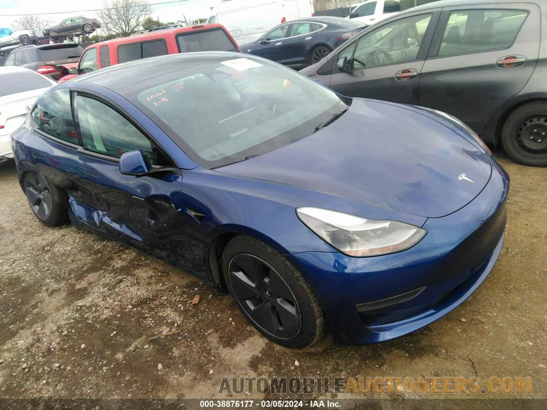 5YJ3E1EBXNF313970 TESLA MODEL 3 2022