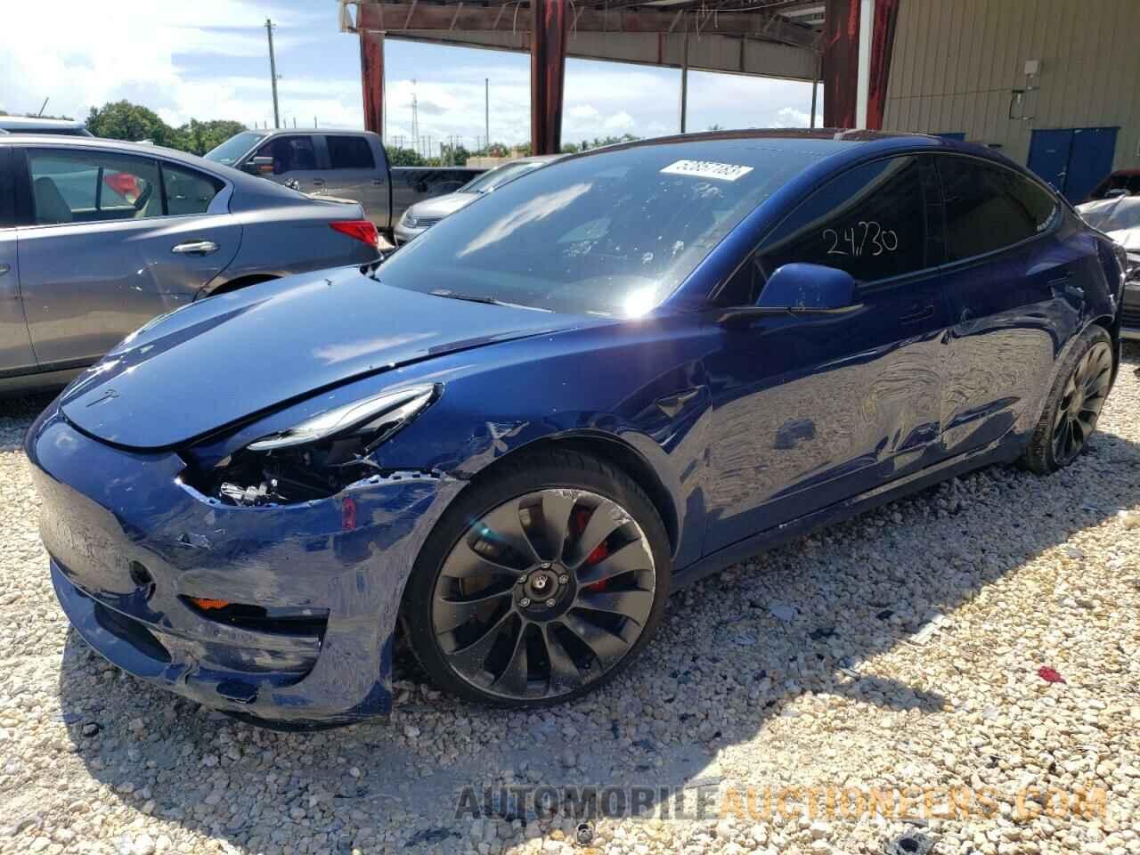 5YJ3E1EC0NF241265 TESLA MODEL 3 2022