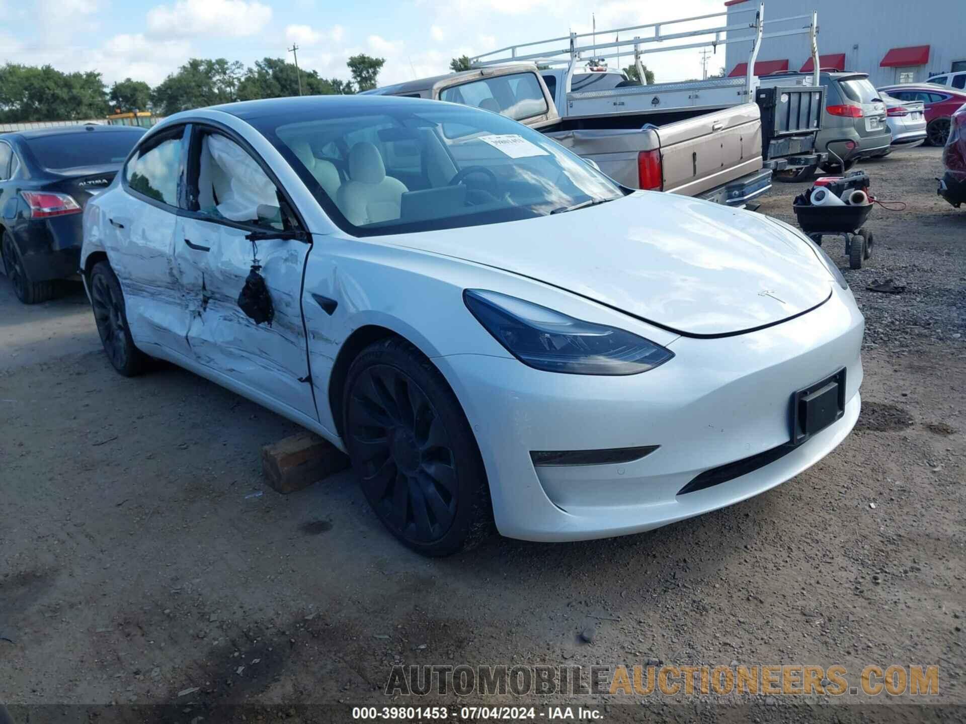 5YJ3E1EC0NF337655 TESLA MODEL 3 2022