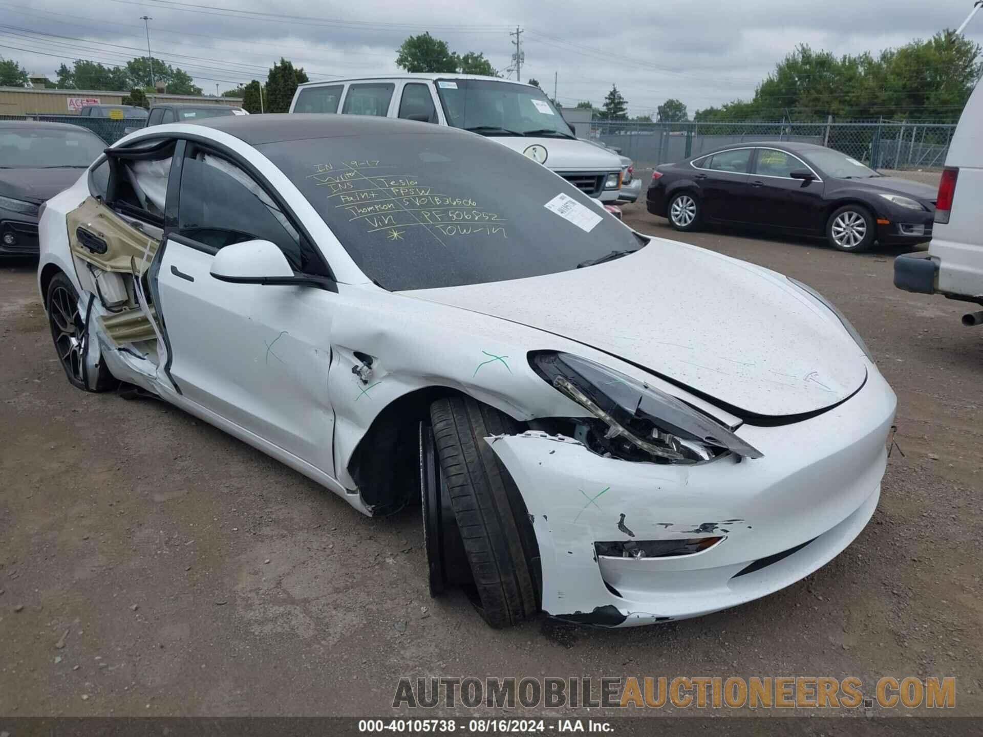 5YJ3E1EC0PF506852 TESLA MODEL 3 2023