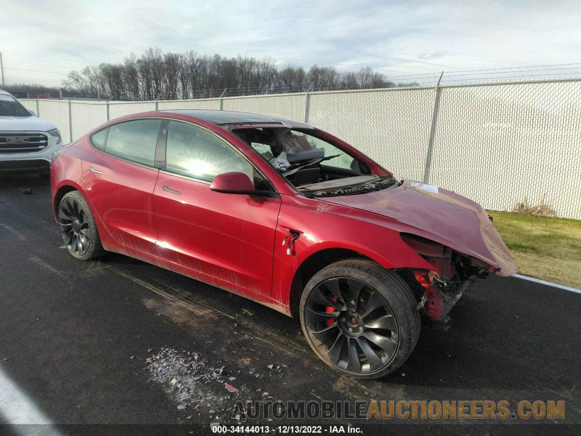 5YJ3E1EC2MF050834 TESLA MODEL 3 2021