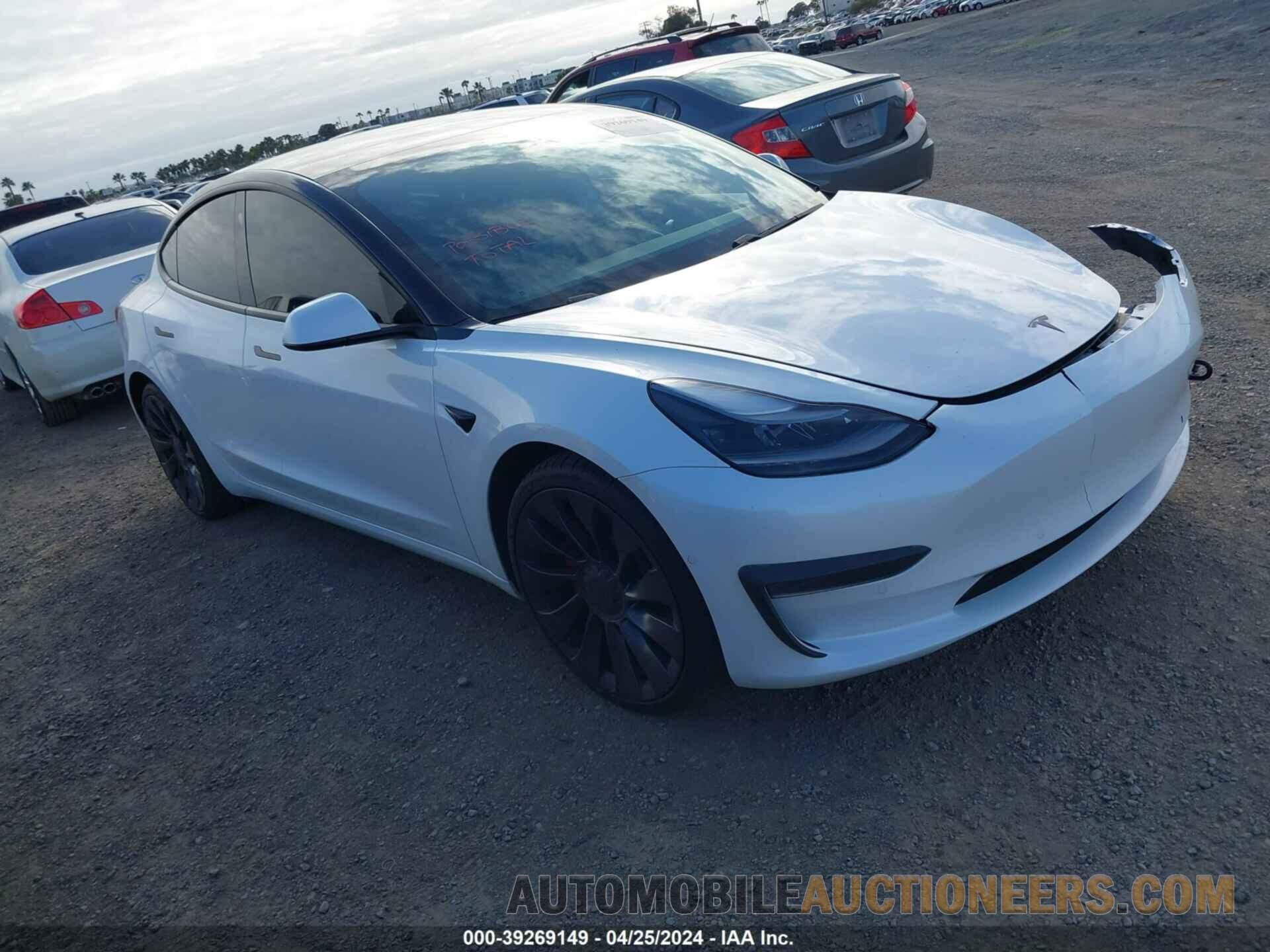 5YJ3E1EC2MF926284 TESLA MODEL 3 2021