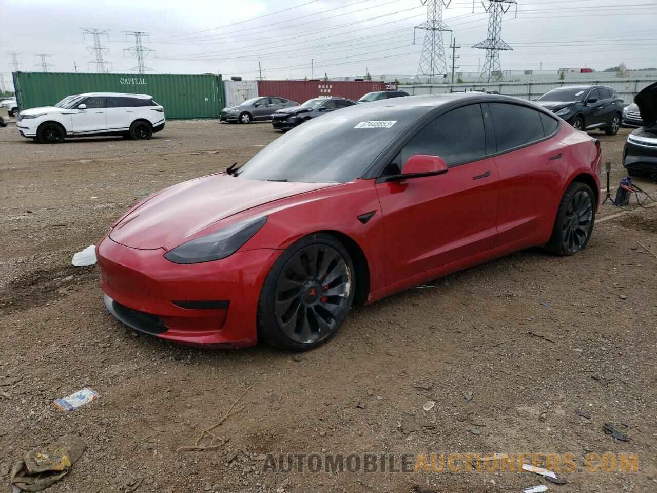 5YJ3E1EC2NF130412 TESLA MODEL 3 2022