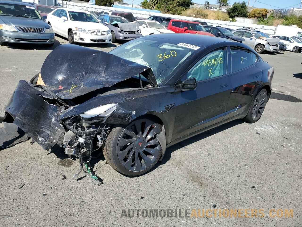 5YJ3E1EC2NF144259 TESLA MODEL 3 2022